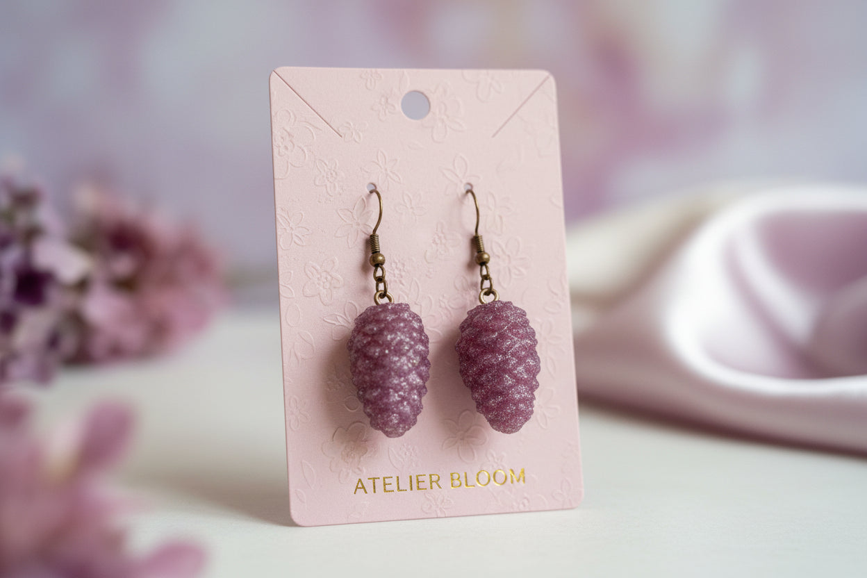 Pinecone Earrings – 3D Printed
