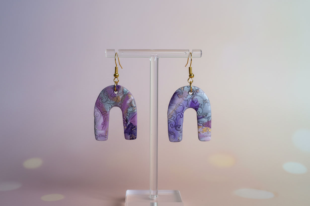 Gold Leaf Twist Dangles