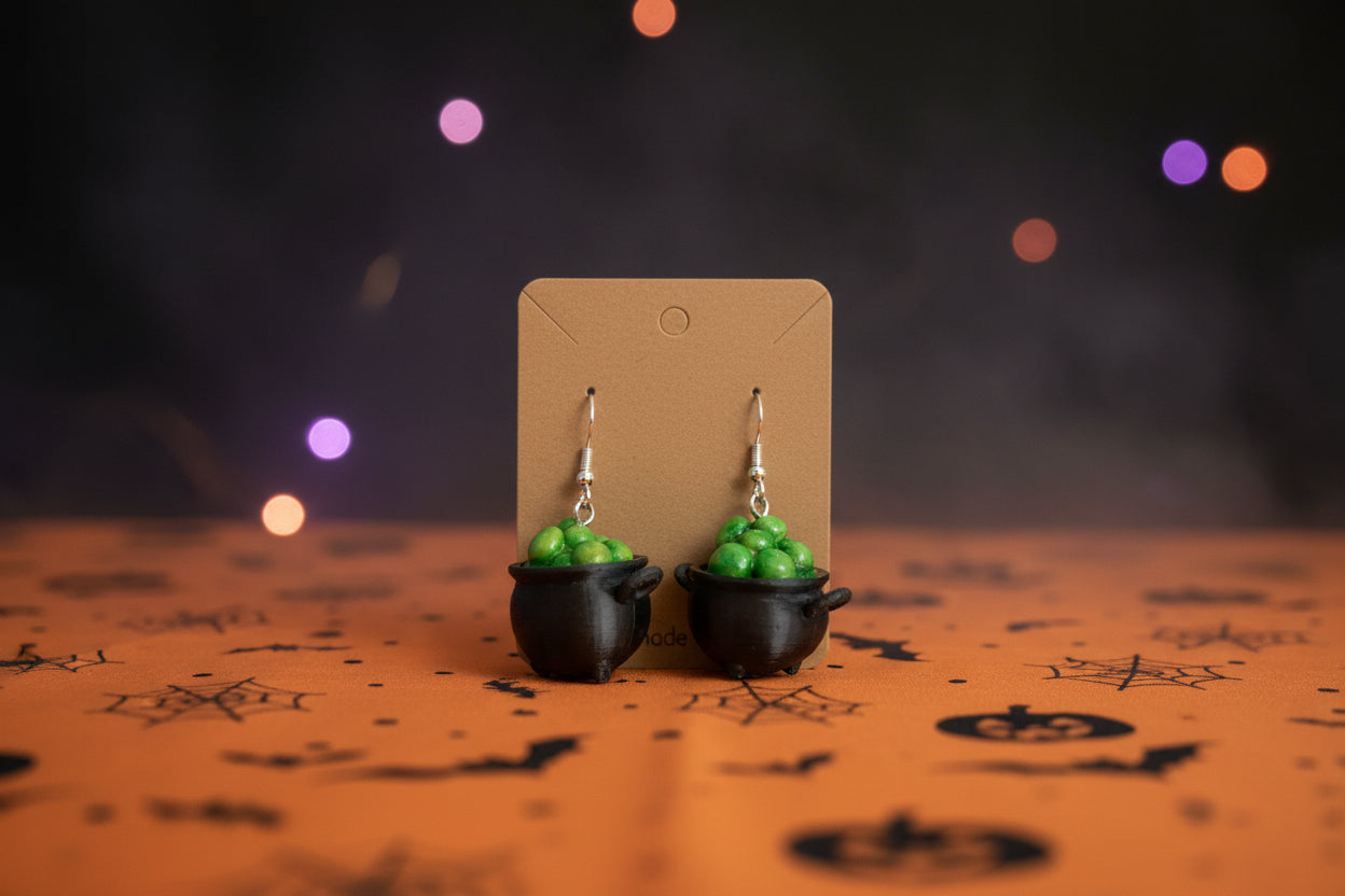 3D Printed Caldron Earrings