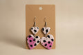 Sparkle Heart Earrings - White