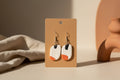 Earth Tone Drop Clay Earrings