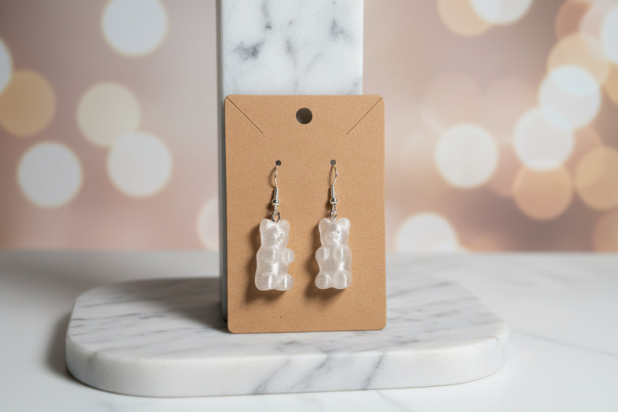 Clear Gummy Bear Earrings