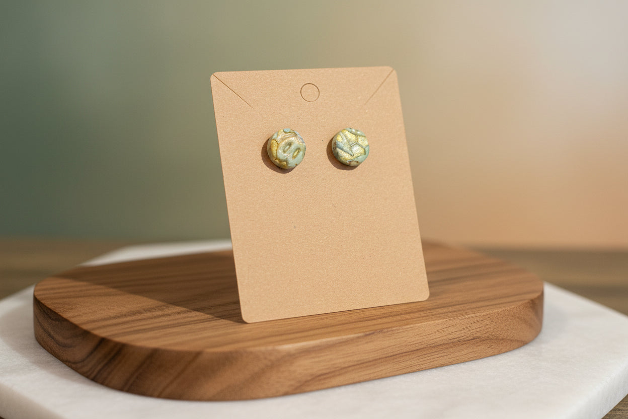Coral Stud Earrings
