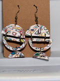 Confetti Millefiori Circle Clay Earrings