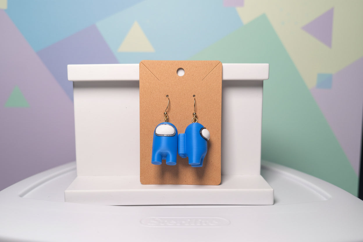 Among Us Crewmate Earrings – 3D Printed