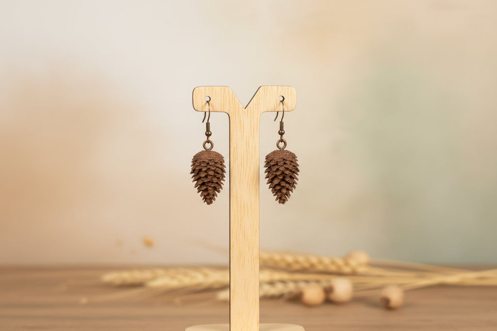 Pinecone Earrings – 3D Printed