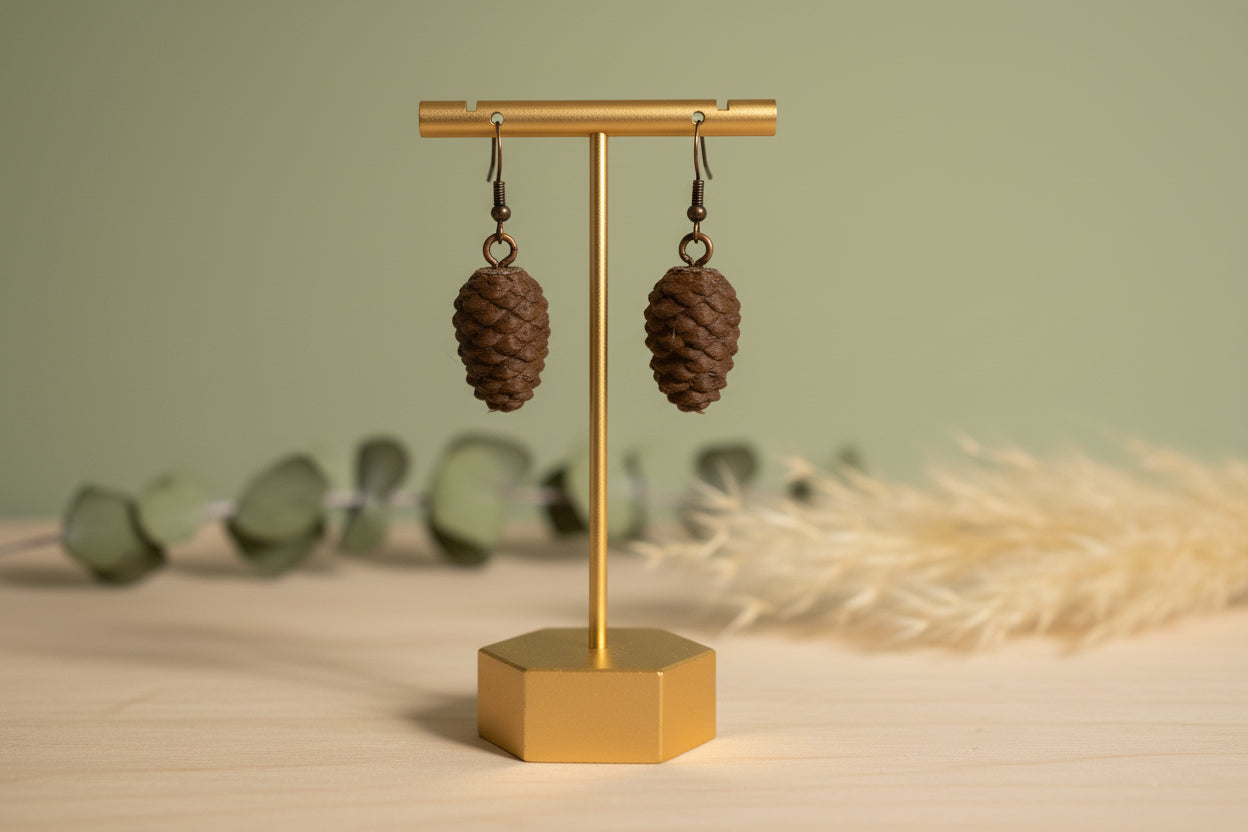 Pinecone Earrings – 3D Printed