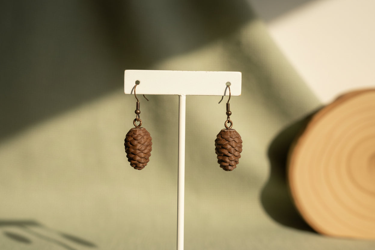 Pinecone Earrings – 3D Printed