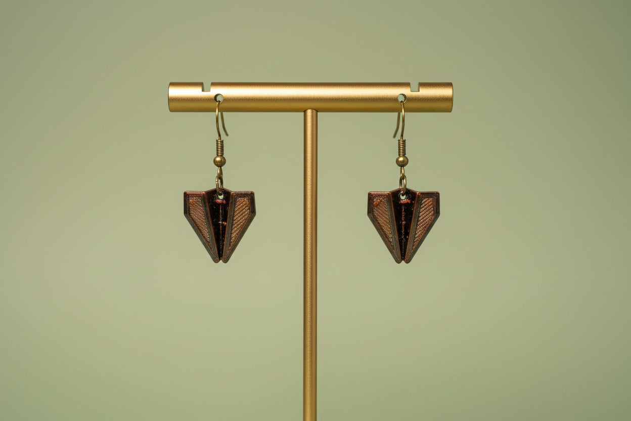Paper Airplane Earrings – 3D Printed