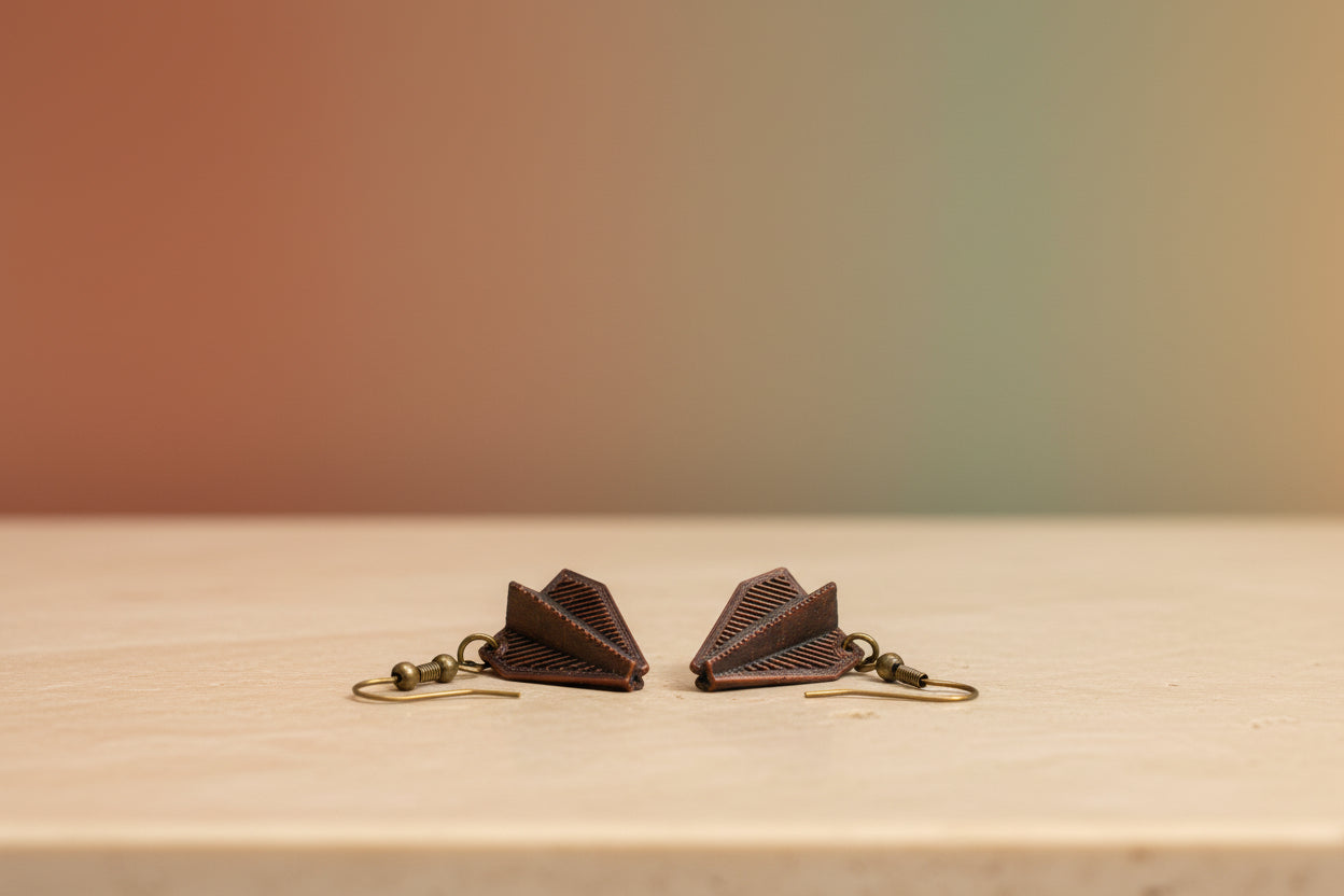 Paper Airplane Earrings – 3D Printed
