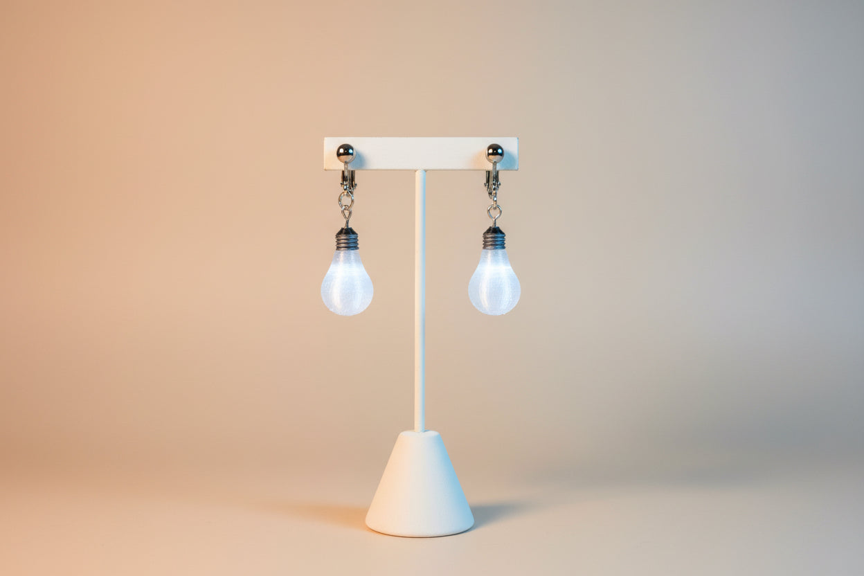 Light Bulb Earrings – 3D Printed