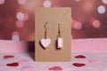 Confetti cotton candy heart cake earrings