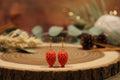 Large Orange Pinecone Earrings – 3D Printed