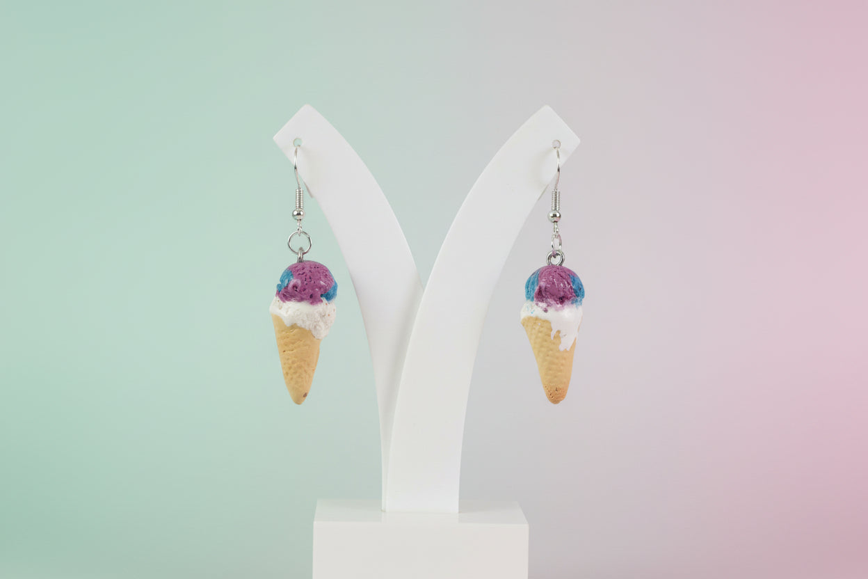 Bubble Gum Ice Cream Clay Earring