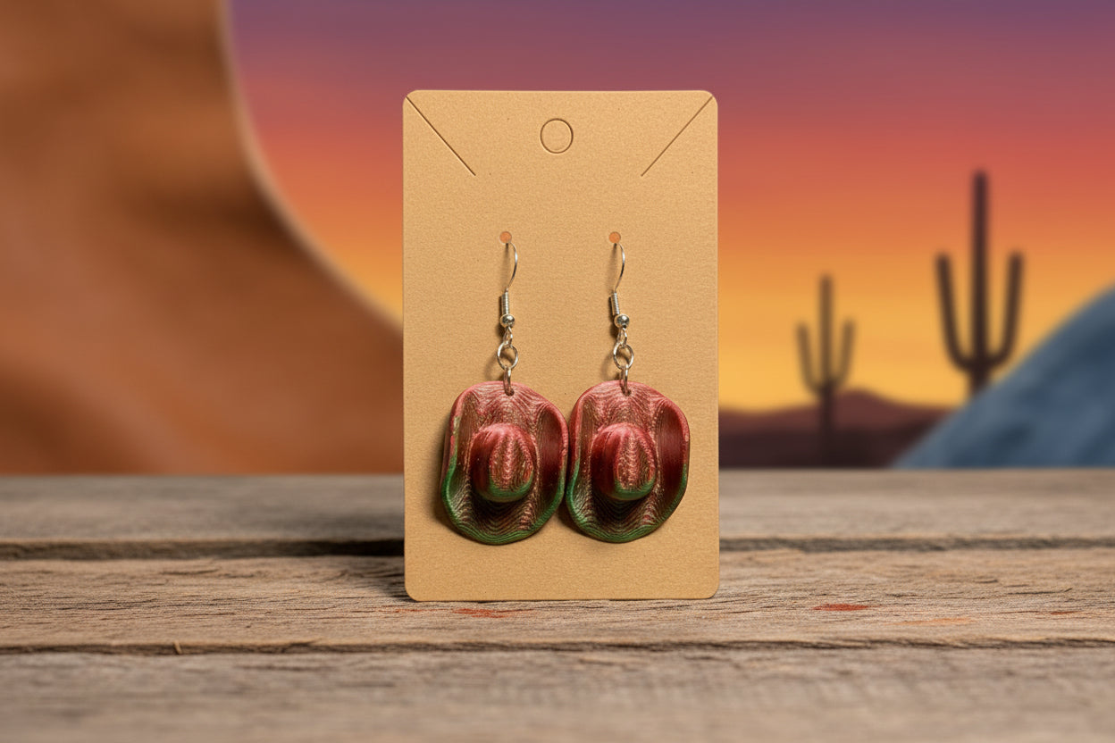 Western Cowboy Hat Earrings