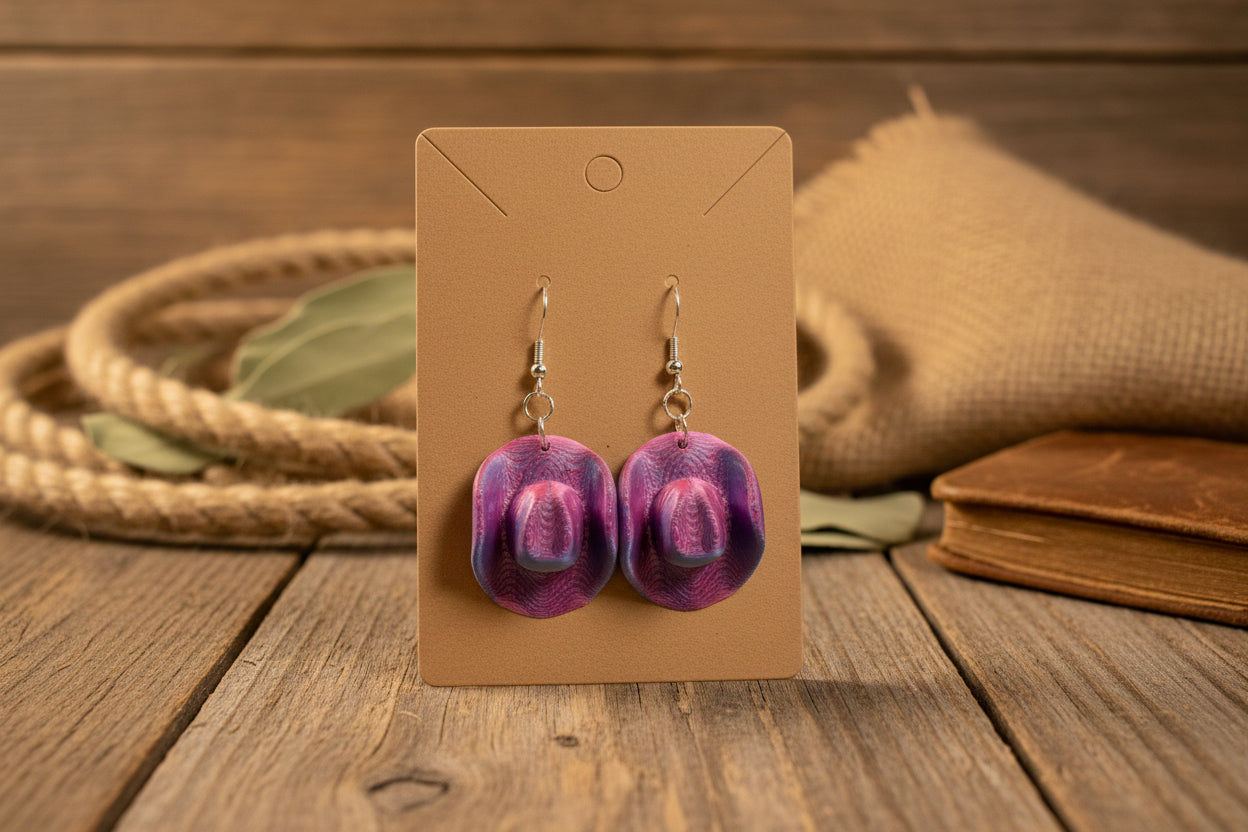 Western Cowboy Hat Earrings