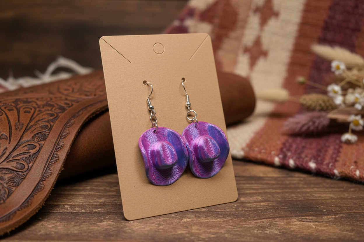 Western Cowboy Hat Earrings