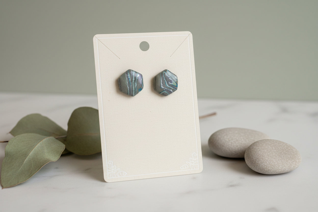 Purple Heart Earrings