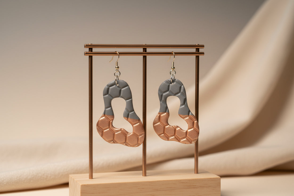 Emerald Noir Teardrop Dangles