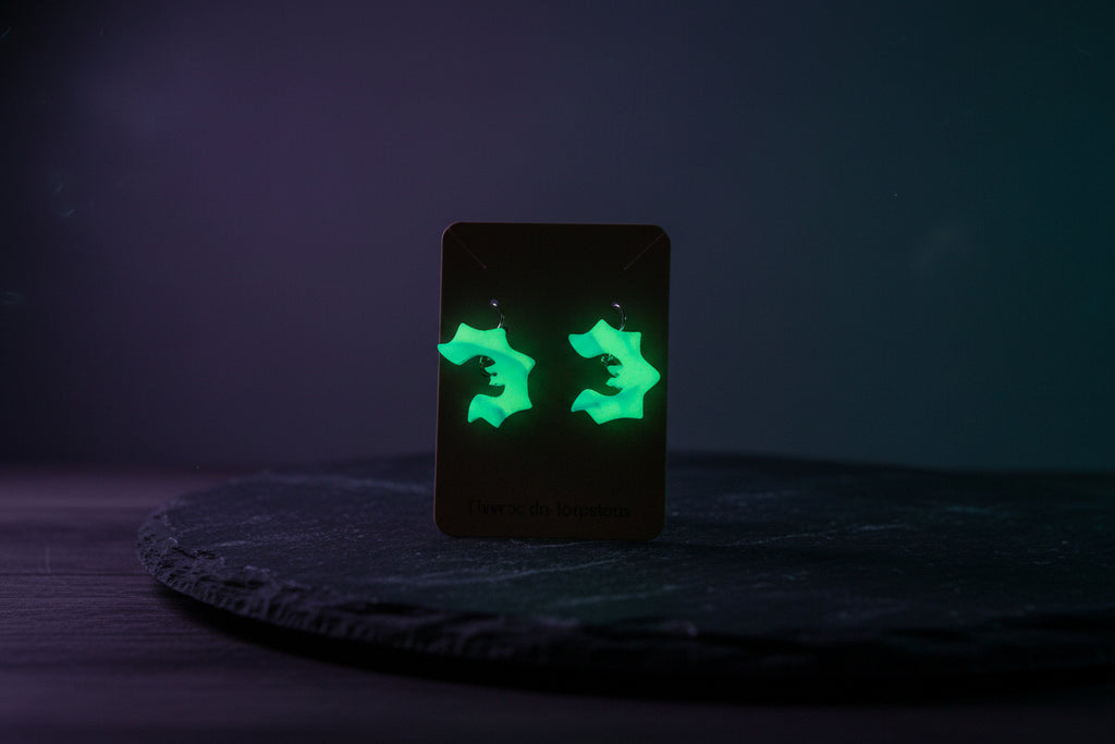 Polymer Clay Bat Earrings – Handmade