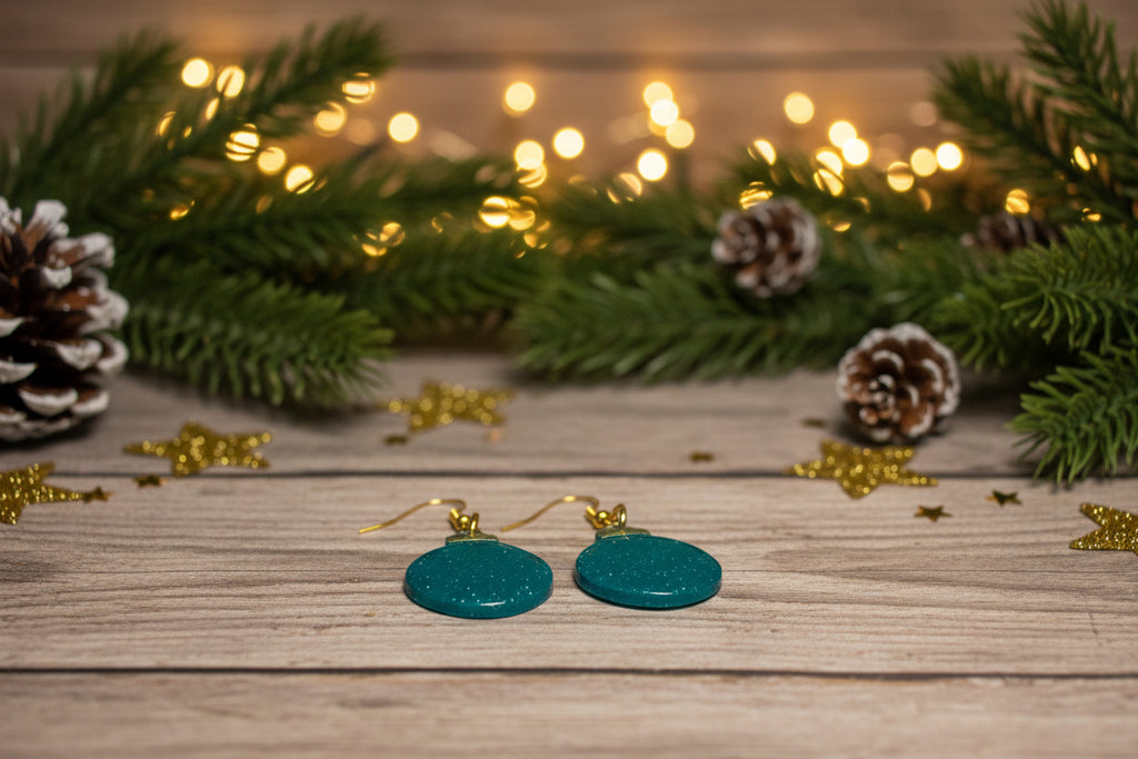 Christmas Light Bulb Clay Earrings – Handmade