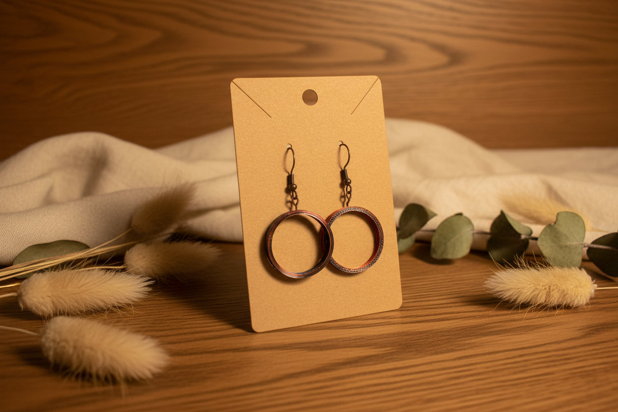 Greek Key Square Spiral Earrings – 3D Printed