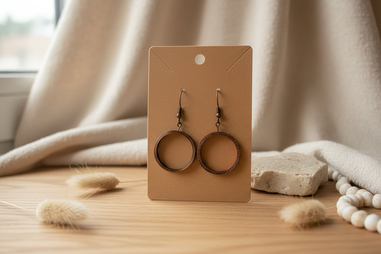 Greek Key Square Spiral Earrings – 3D Printed