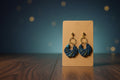 Midnight Tide Fan Earrings