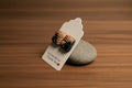 Woven Knot Polymer Clay Stud Earrings – Tan & Black