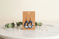 Navy Marble Arch Earrings