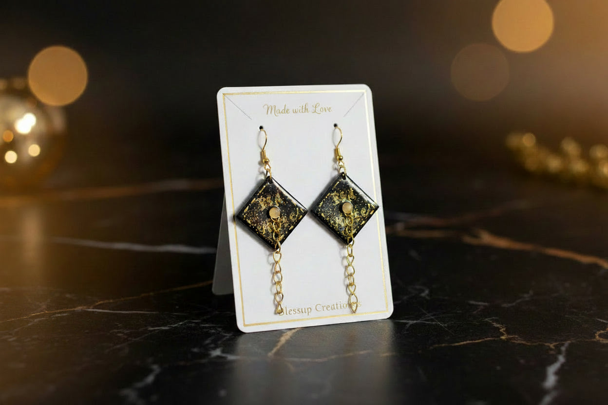 Cap & Gown Glam Dangle Earrings