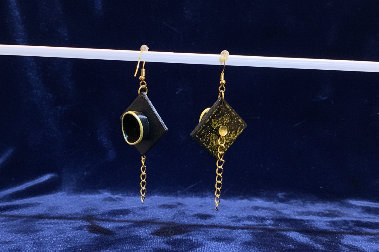Cap & Gown Glam Dangle Earrings