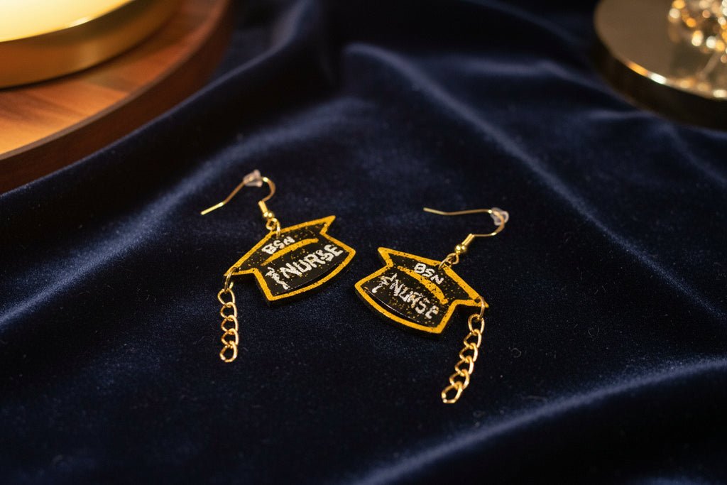 Cap & Gown Glam Dangle Earrings