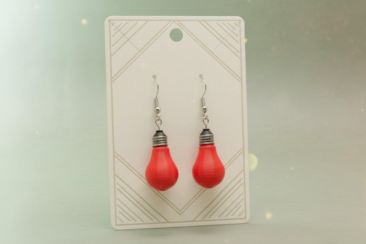 Light Bulb Earrings – 3D Printed