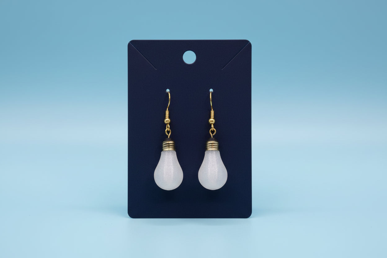 White Light Bulb Earrings