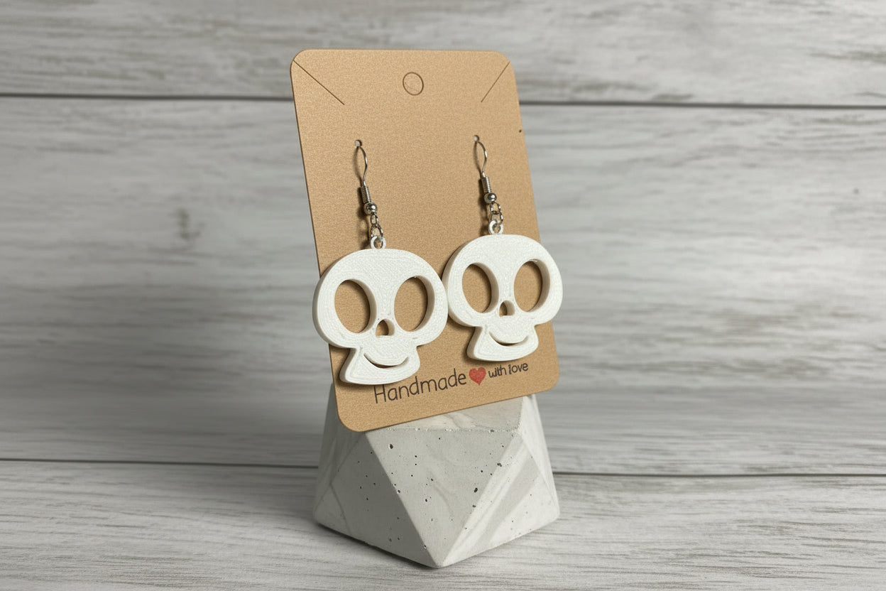 3D Printed Skull Earrings