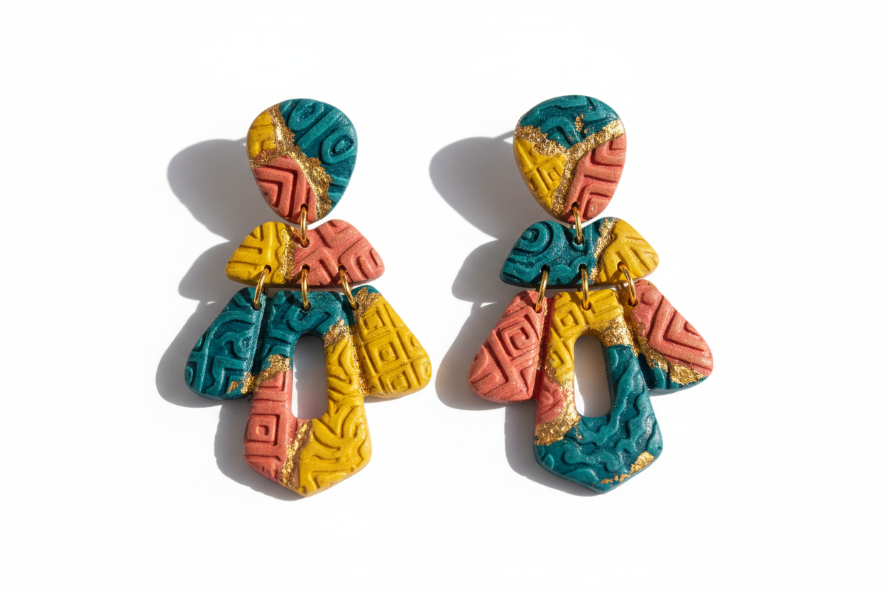 polymer clay earring
